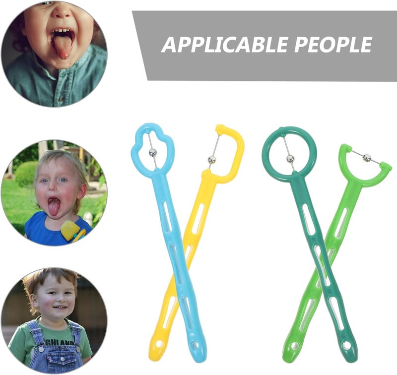 DOITOOL Oral Muscle Trainer: 4Pcs Tongue Thrust Corrector Tongue Exerciser, Kids Tongue Tip Lateralization Elevation Tools Tongue Muscle Exerciser for Kids Oral Motor - Image 4